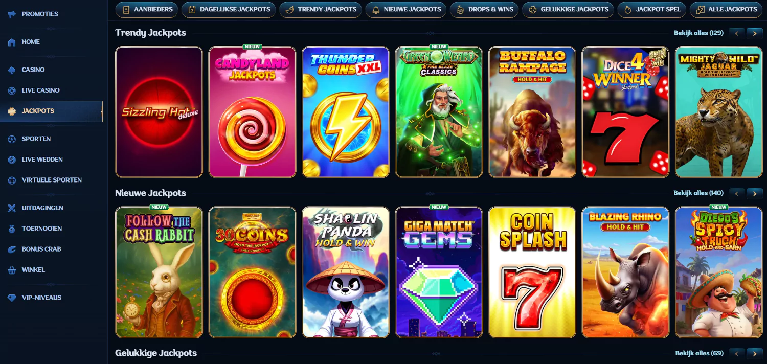 Jackpot slots bij Millioner Casino Jackpot slots bij Millioner Casino