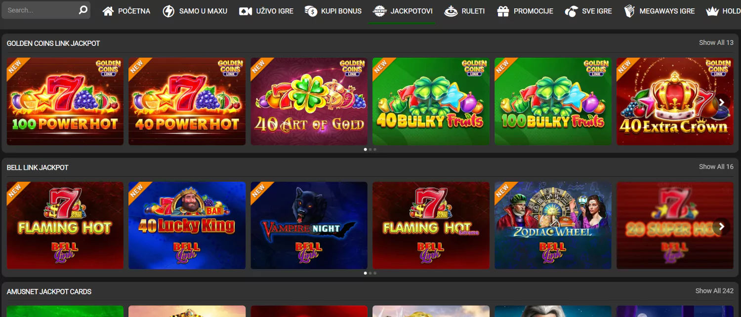 Maxbet jackpot gokkasten