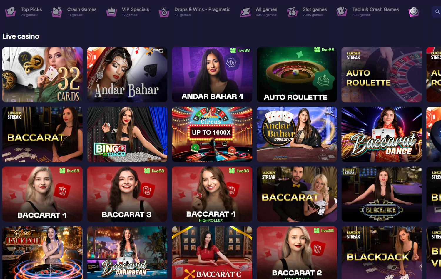 Rizzio live casino
