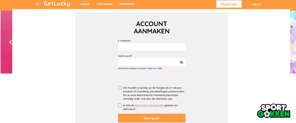 email en wachtwoord